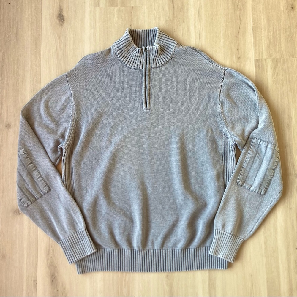 RedHead Half Zip Cotton Sweater Bass Pro Shop Gray size XL